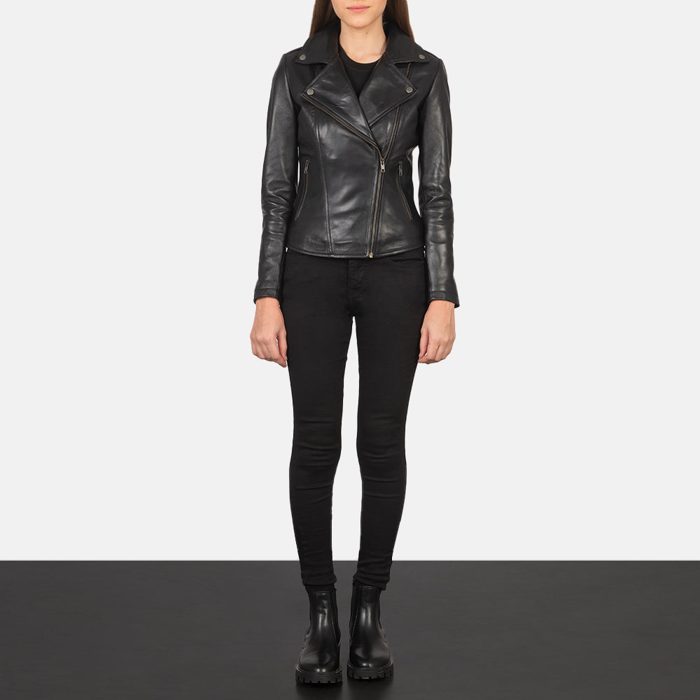 Black Real Leather Biker Jacket