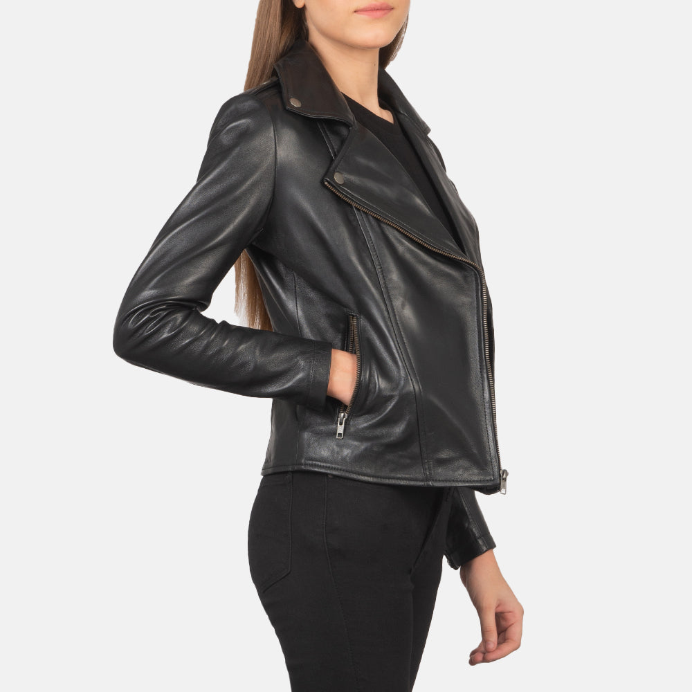 Black Real Leather Biker Jacket