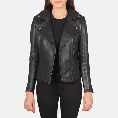 Black Real Leather Biker Jacket