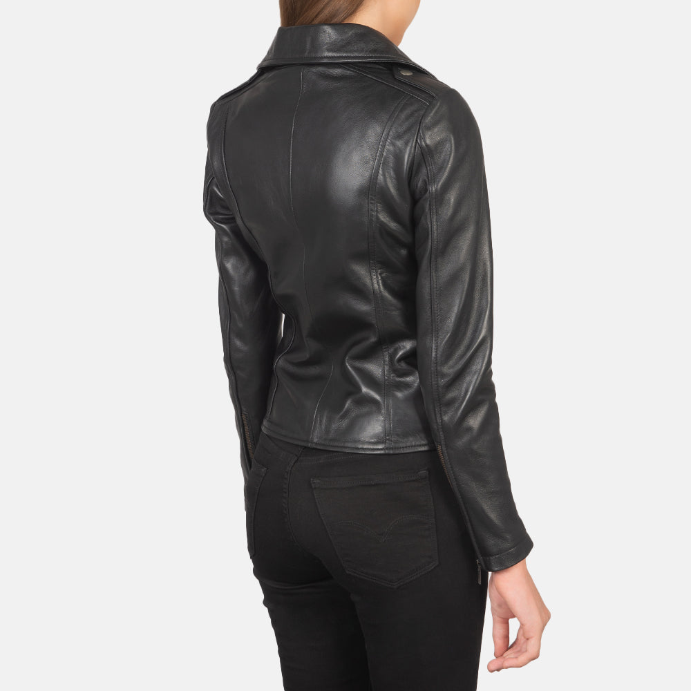 Black Real Leather Biker Jacket