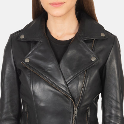 Black Real Leather Biker Jacket